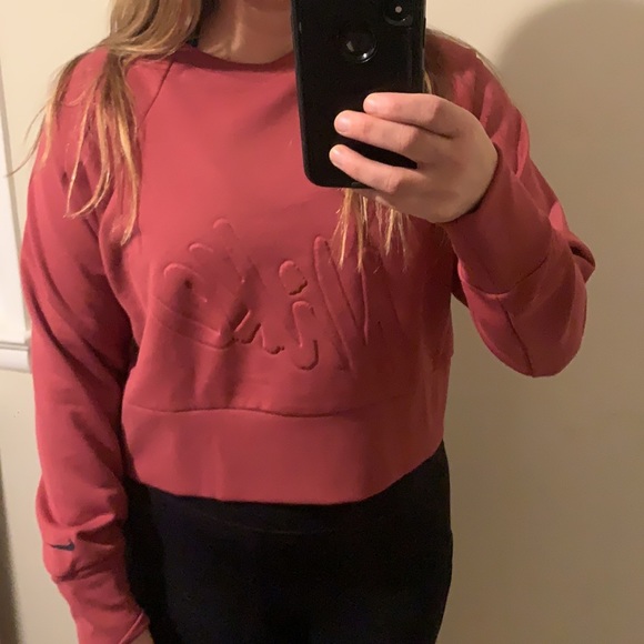 Nike Dri Fit Crew Sweatshirt Wine M - Picture 5 of 7